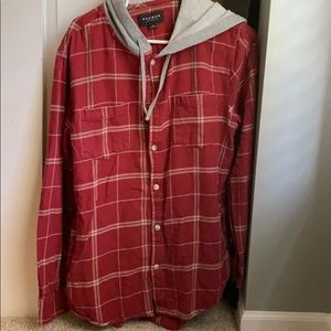 Pacsun flannel hoodie